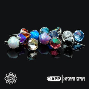 Peoples Jewelry - Threadless– 5mm Titanium Inverted Prongs