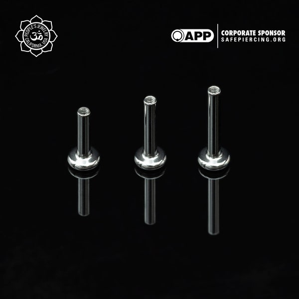 Peoples Jewelry - Threaded– 12g Titanium Labret Posts