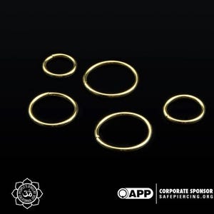 Peoples Jewelry - 14kt Yellow Gold Seam Rings - 20g-16g - Priced Per Piece