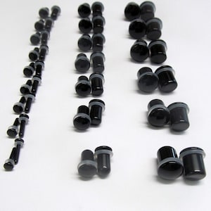 Gorilla Glass, Single Flare with Silicone O rings - per pair.