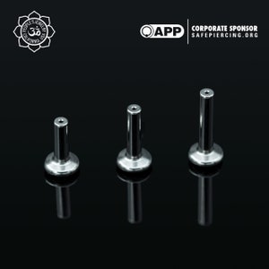 Peoples Jewelry - Threadless – 12g Titanium Labret Posts