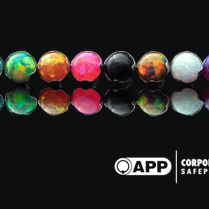 People's Jewelry - Prong Set Opal Cabochons - 3mm/4mm Threadless