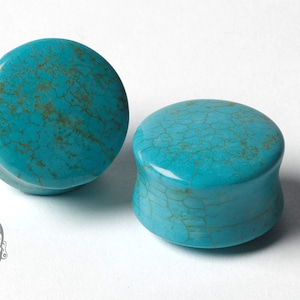 Peoples Jewelry - Chinese Turquoise Stone double flared plugs.