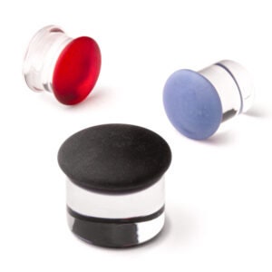 Gorilla Glass Matte Color Front Plugs - priced per pair