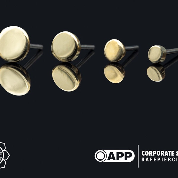 People's Jewelry - Disco senza filettatura - Estremità in oro 14kt, liscia o testurizzata