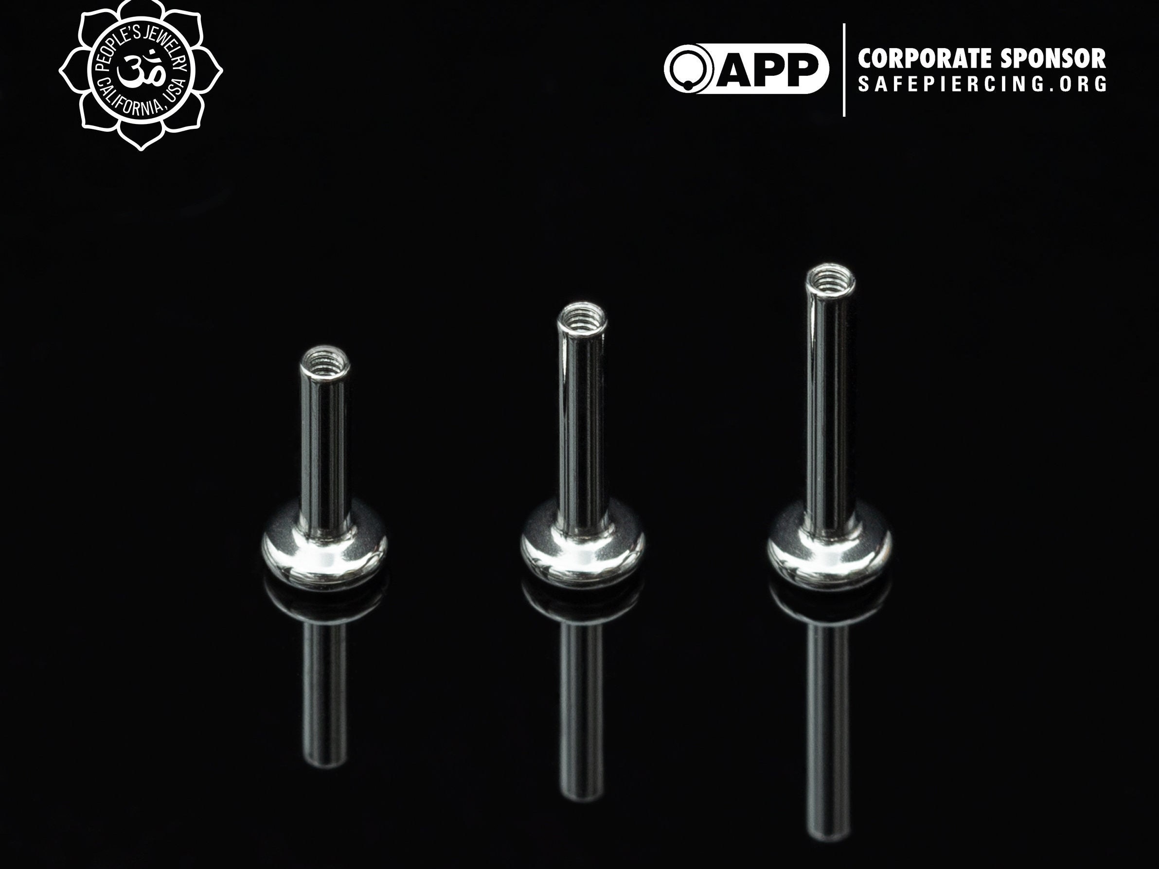 Peoples Jewelry - Threaded– 12g Titanium Labret Posts