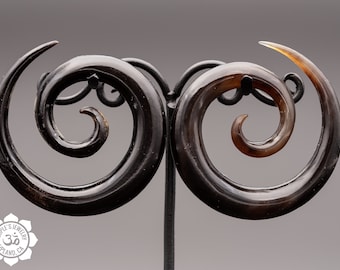 Peoples Jewelry - Buffalo Horn Spirals - Priced per pair.