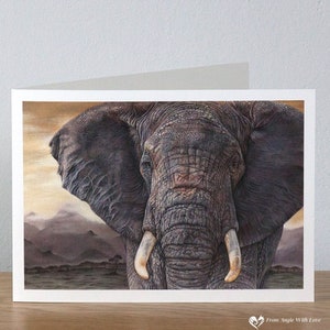 Carte éléphant - Carte de voeux éléphant