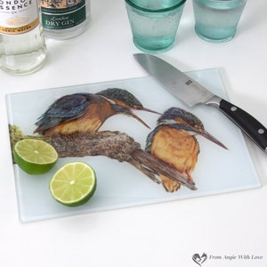Kingfishers glass chopping board