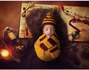 Sombrero de bebé de ganchillo unisex, ¡también será amado por los fanáticos de Wizarding!