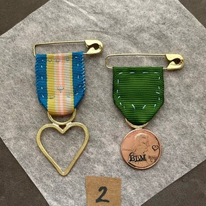 BOXED SET: love social justice medals smaller brass heart BLM penny pin unisex lapel pin love badge camille hempel design image 5