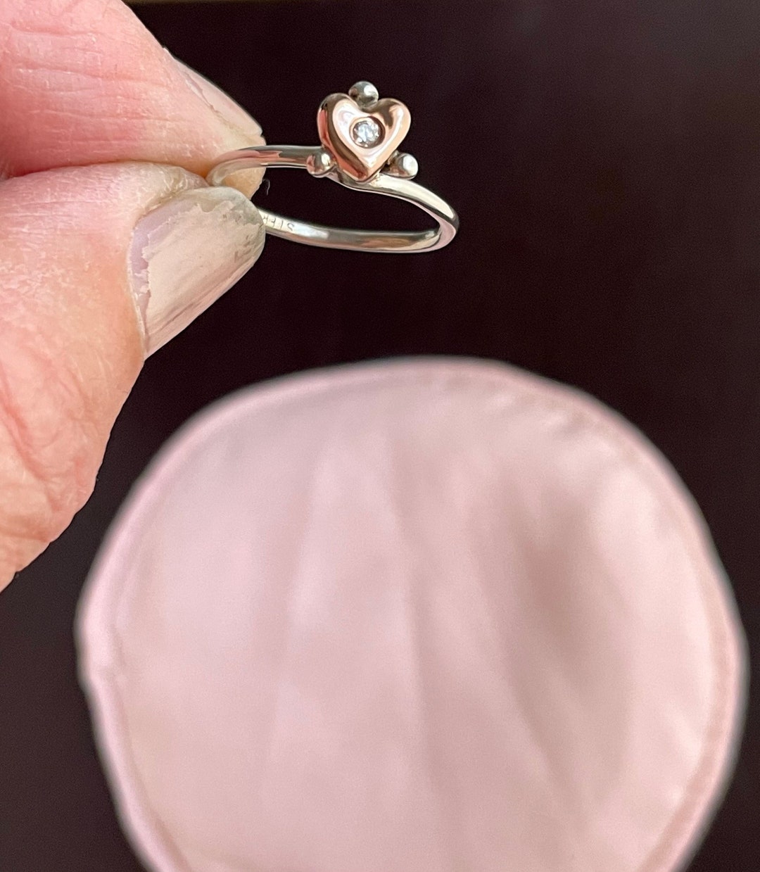 Puff Heart Diamond Solitaire Engagement Ring - Sweet + Simple Rose Gold ...