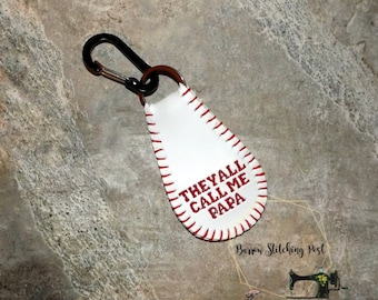 They All Call Me Papa Baseball Keychain