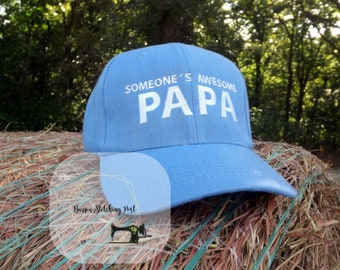Awesome Papa Embroidered Baseball Cap