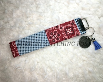 Bandana Quilt Key Fob