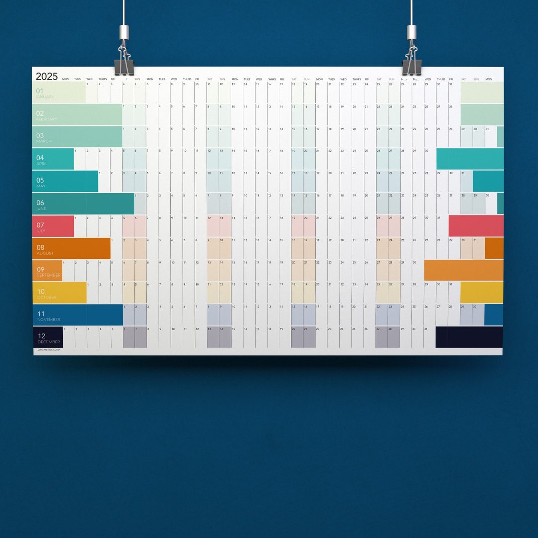 2025 Wall Planner (landscape) - Etsy