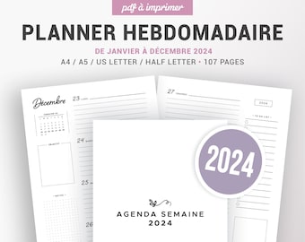 Agenda 2024-2025 Petit Format de Poche: Calendrier Semainier, Mensuel De  Janvier 2024 à Décembre 2025 - 24 Mois Organiseur Planificateur  Hebdomadaire
