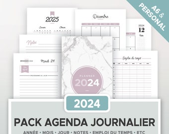 2024 Daily Planner Kit to Print With an Annual and Monthly 