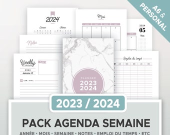 2024 Weekly Diary Kit to Print With Annual and Monthly Calendar, Week  Planner, Refill for Personal and A6 Organizer 