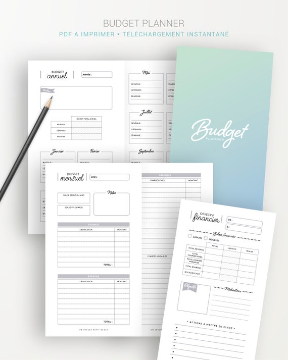 Budget mensuel, Budget planner Français à imprimer, Tracker