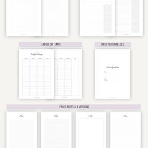 PACK PLANNER NOT Dated Perpetual Printable inserts Yearly calendar, monthly planner, week, day, schedule, schedule, notes image 4