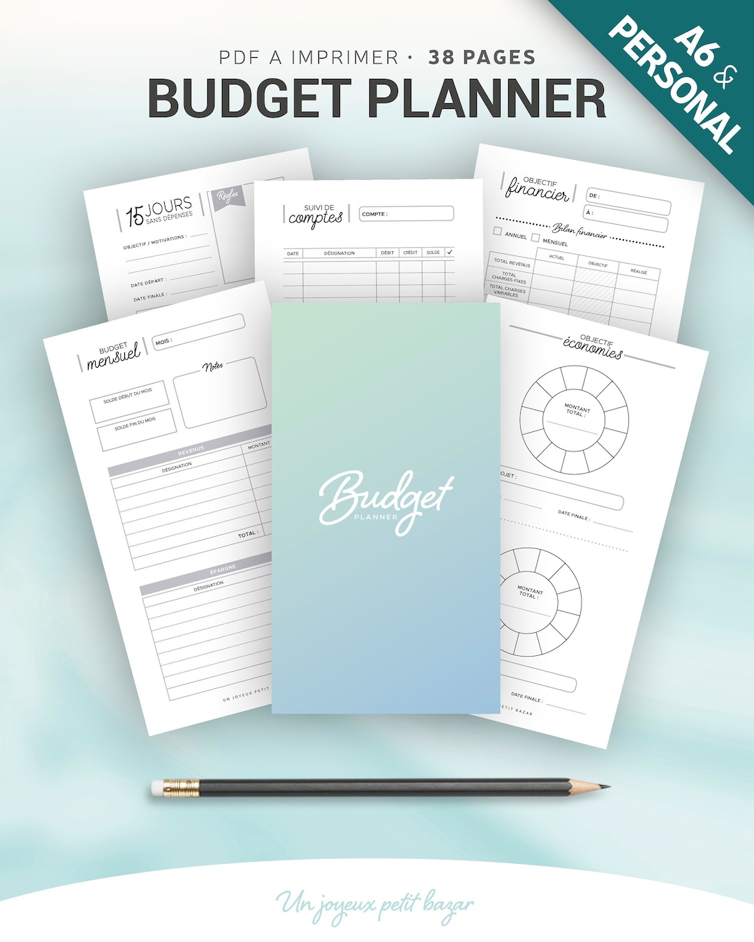 Budget planner à imprimer pour la gestion de comptes et le suivi financier  mensuel et annuel, inserts pour organiseur de vie A4 et A5 -  France