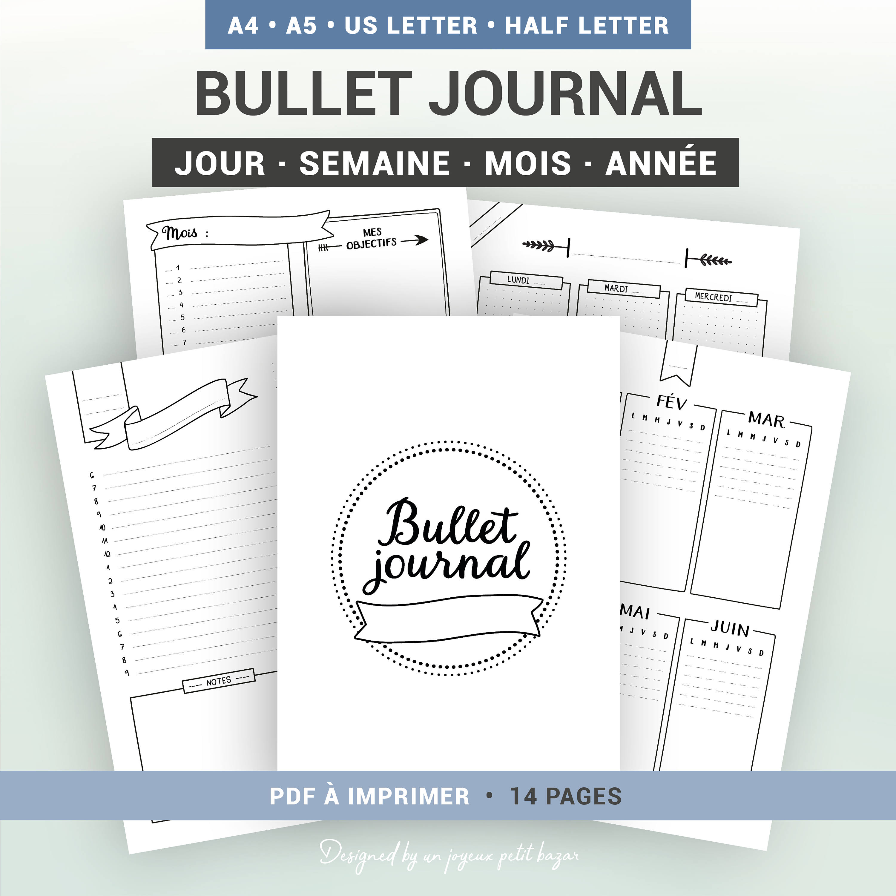 Bullet Journal Français À Imprimer - Calendrier 2020 à imprimer, blog