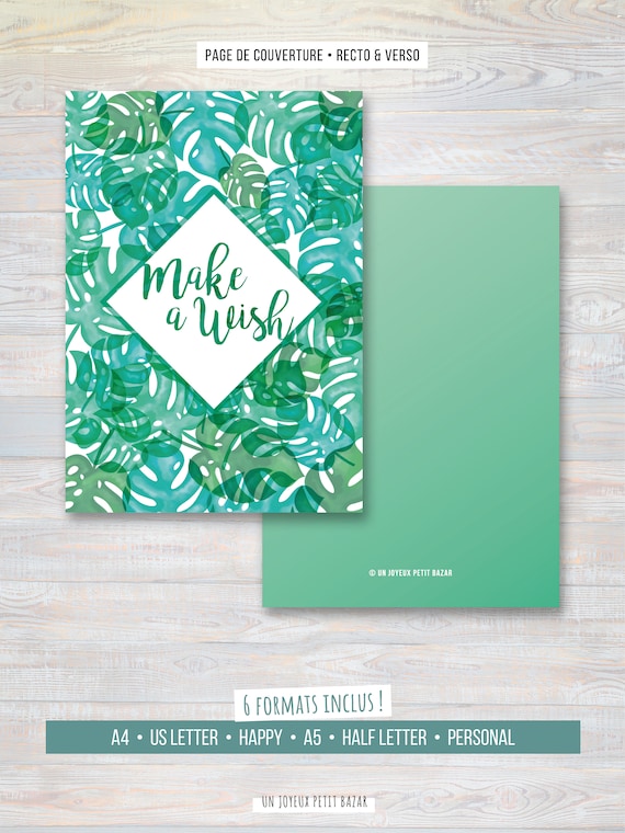 Planning semainier A5 leaf – Green and Paper
