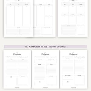 PACK PLANNER NOT Dated Perpetual Printable inserts Yearly calendar, monthly planner, week, day, schedule, schedule, notes image 3
