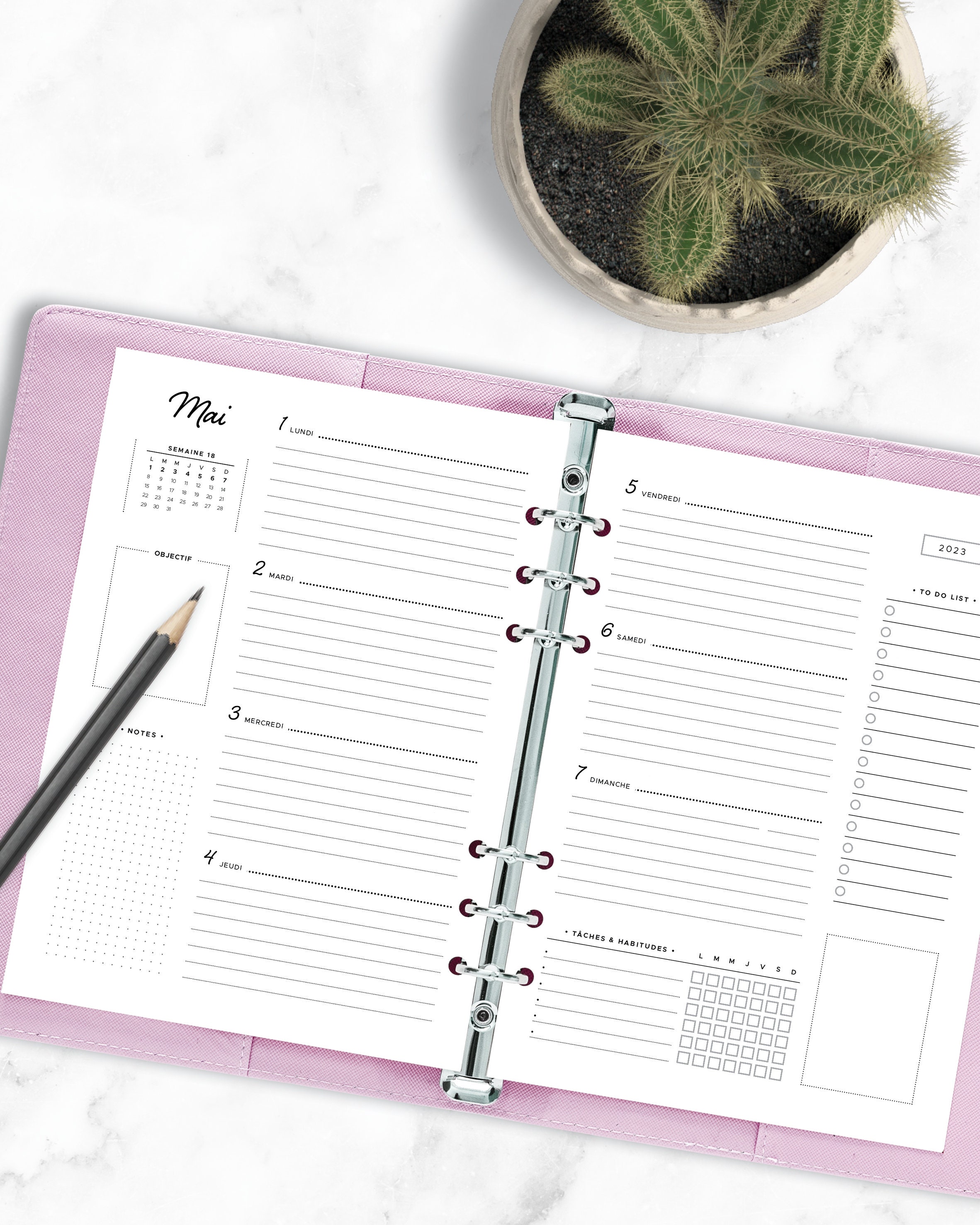 AGENDA SEMAINIER 2022 2023 à imprimer recharge planner | Etsy Österreich