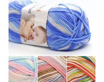 Anti-pilling baby yarn, 100 gr, Nanny Print baby yarn, worsted yarn