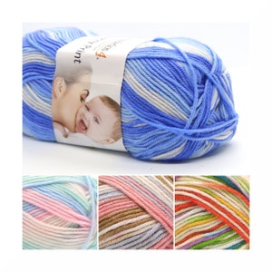 Anti-pilling baby yarn, 100 gr, Nanny Print baby yarn, worsted yarn