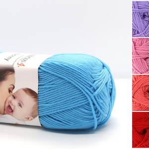 Anti-pilling baby yarn, 100g, Nanny baby yarn, worsted yarn