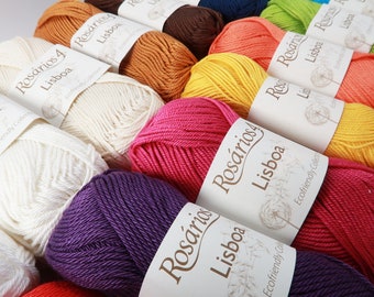Mercerized cotton yarn Lisboa, crochet yarn, ecofriendly collection