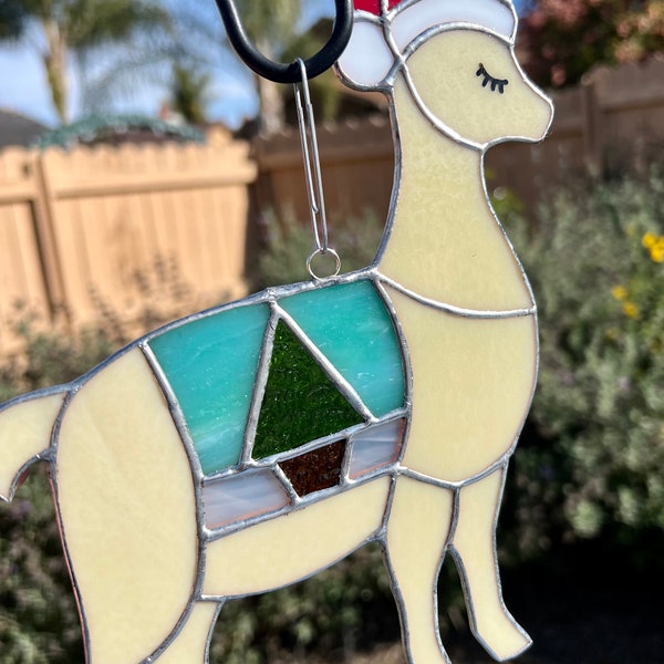 Stained Glass Llama Etsy