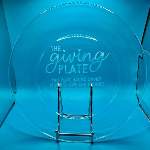 Giving Plate - etched glass plate