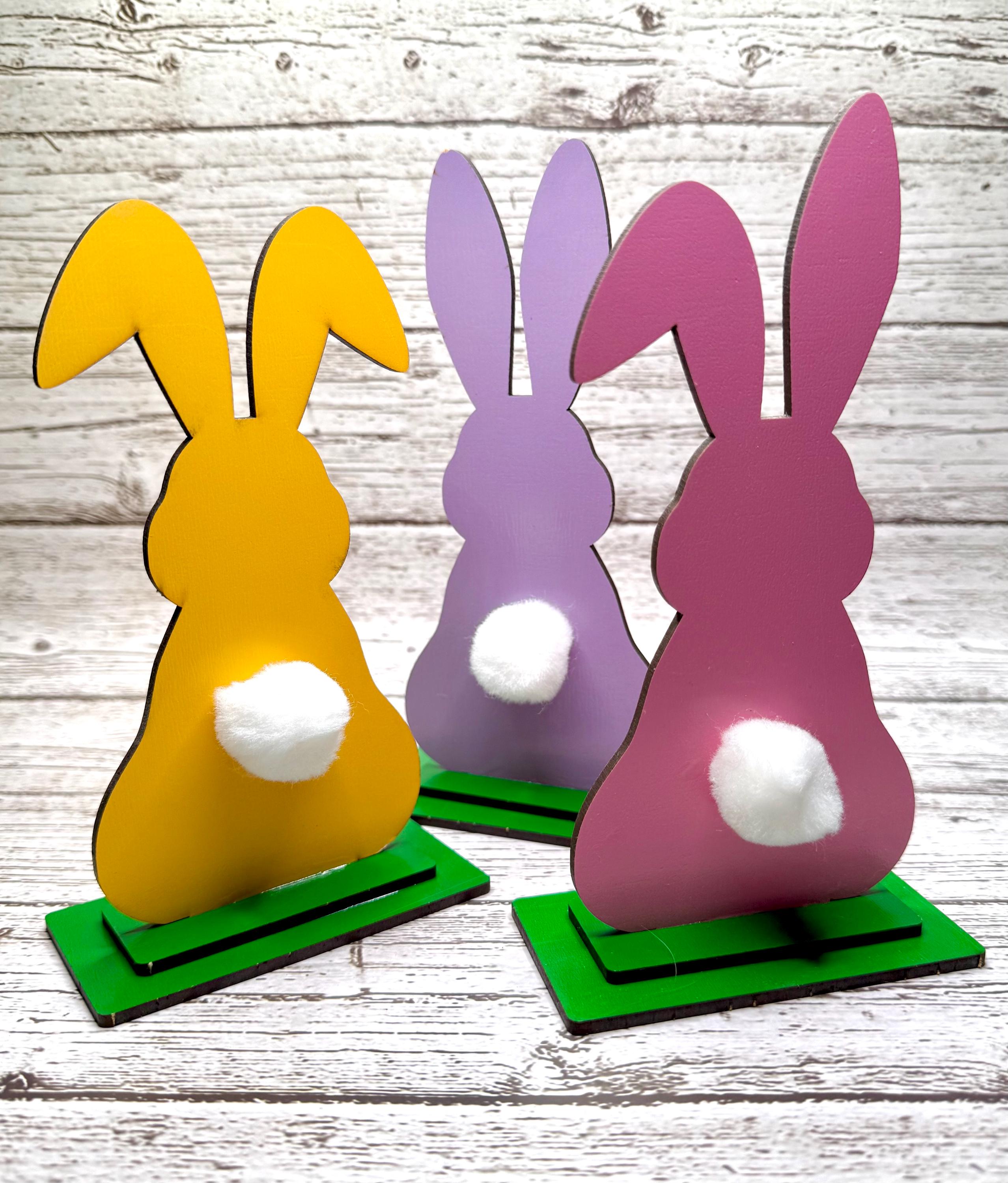 Easter Bunny Set (3). Laser Cut Shelf Sitter - Etsy