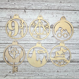 Wizarding World Unfinished Wooden Ornaments