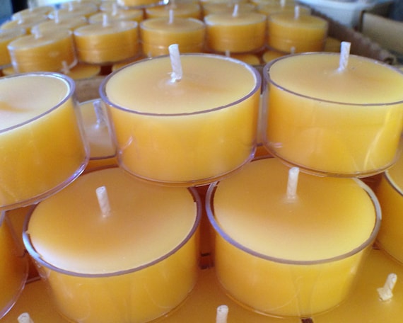no Cup 6 BCandle 100/% Pure Beeswax Tea Lights Candles Organic Hand Made Refills