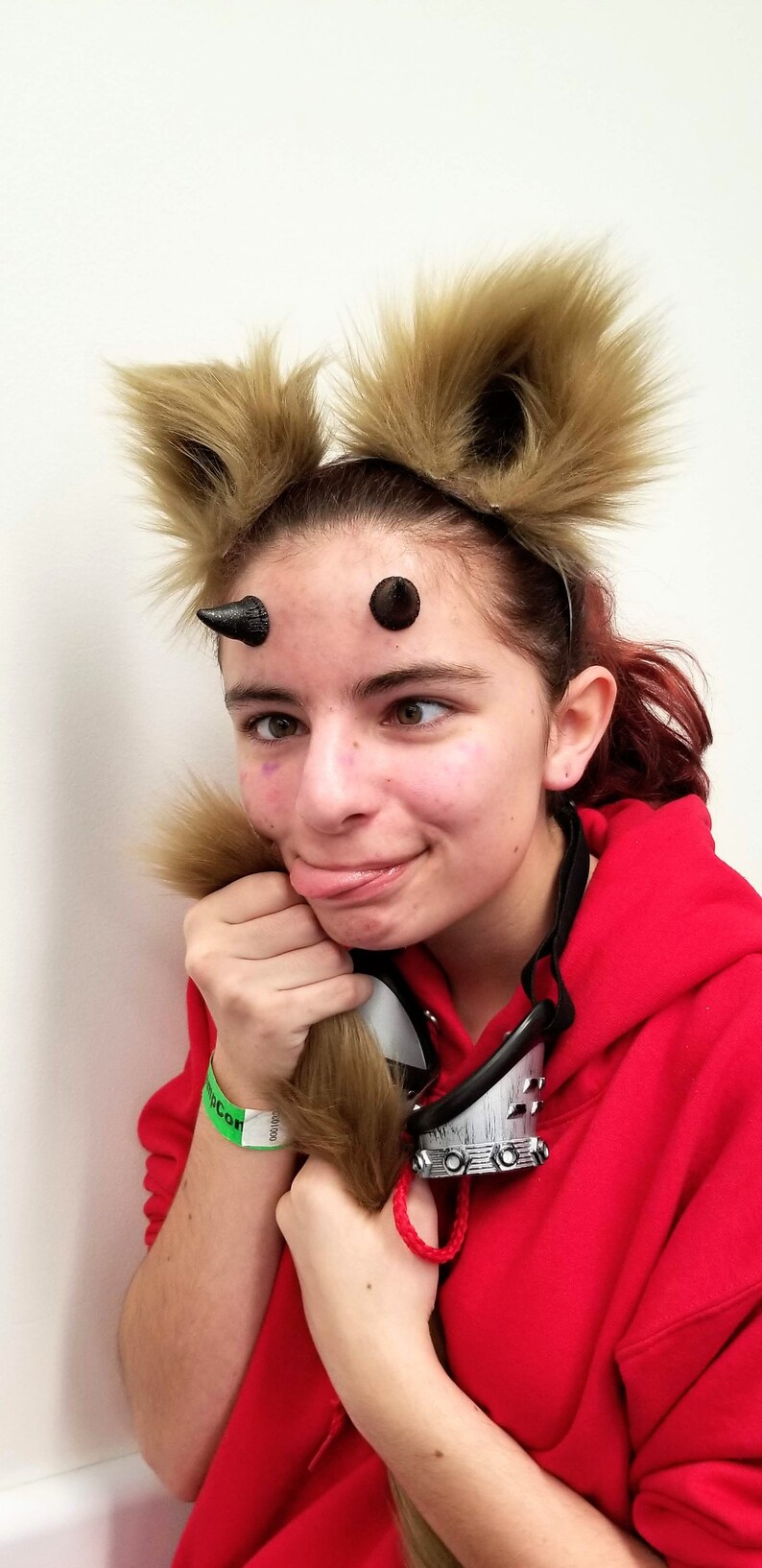 RED HORNS Glueon Devil Horns Etsy