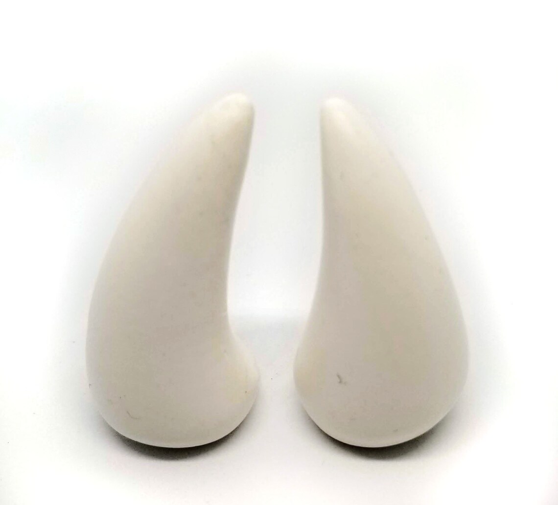 WHITE HORNS Glue On Devil Horns Etsy
