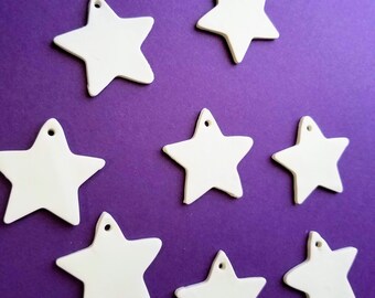 STAR ORNAMENT | Non Ceramic Ornament for Christmas Tree or Gift Tags || Flat | OR-001STAR