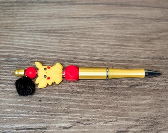 Stylo à bille Pikachu Fidget | Stylo à bille en silicone | Stylo analgésique | Stylo bille TDAH | Cadeaux Pokémon | Cadeaux pour les moins de 15 ans