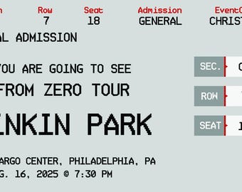Custom Concert Tickets