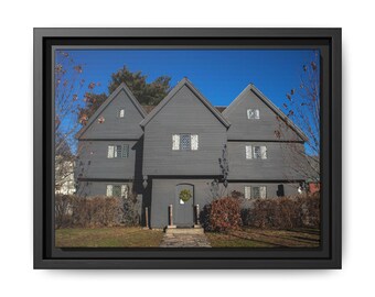 Salem Witch House Print Matte Canvas Framed | Architectural Photography Wall Art