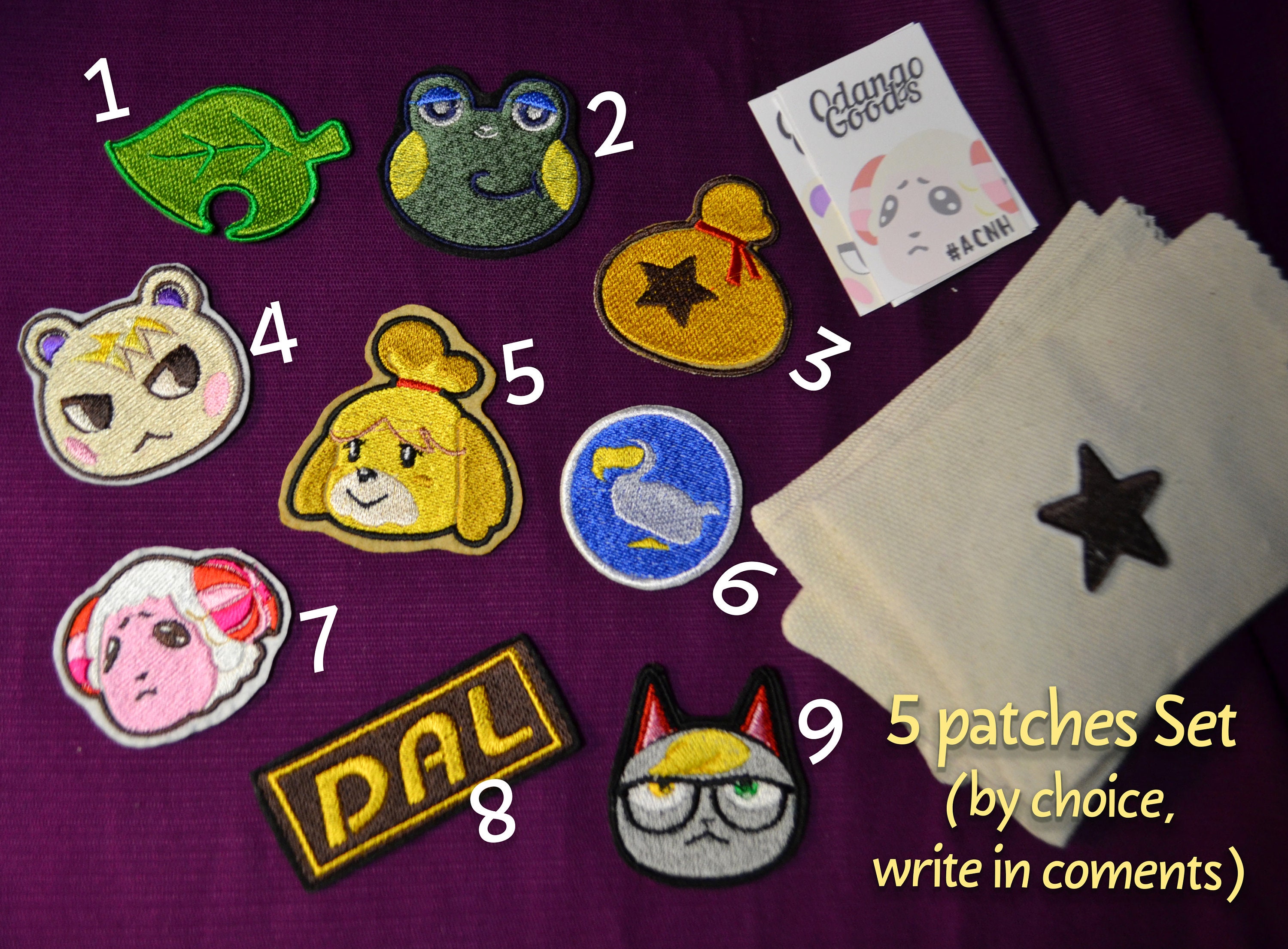 Embroidered patches inspired by Animal Crossing New Horizons Etsy