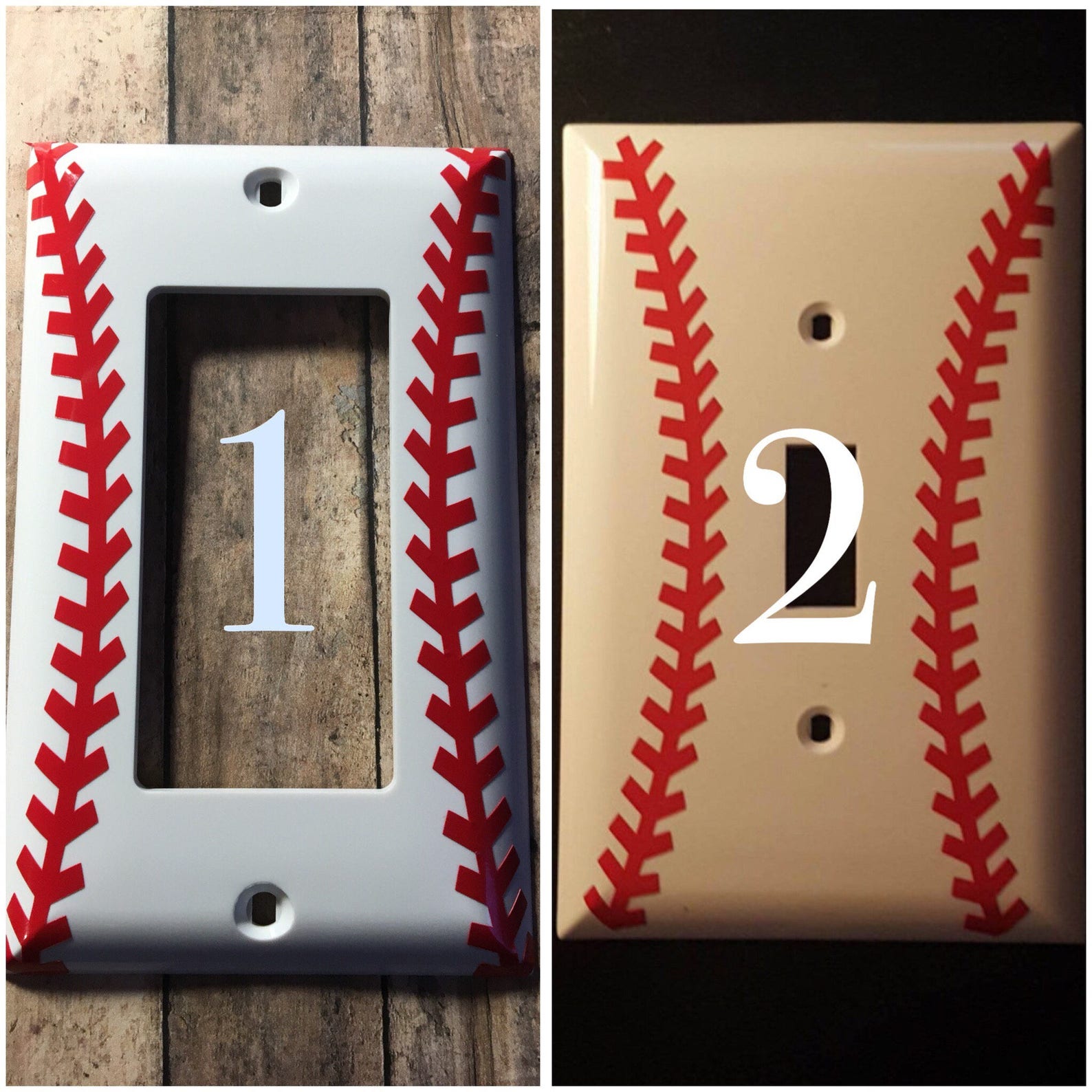 Baseball Light Switch Cover Wallplate Etsy
