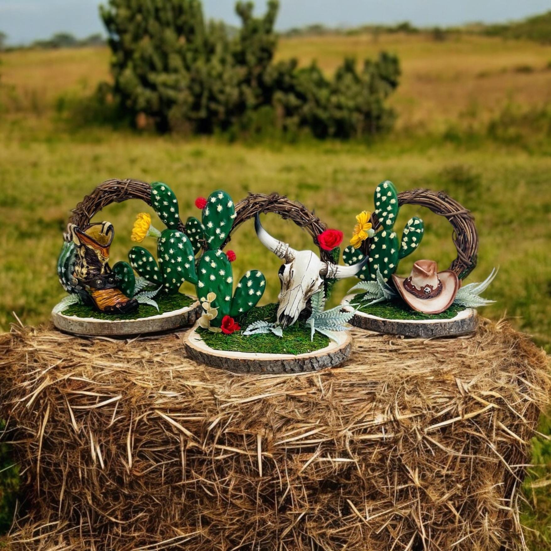 Lot De 24 Décorations Western Pour Fête - 12 Fers à Cheval + 12 Chapeaux Cowboy - Centres De Table Rodéo, Mariage