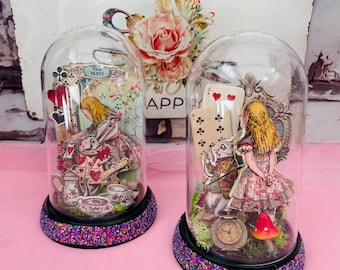 Alice in wonderland Inspired Dome Centerpiece  birthdays Baby Shower Room decor