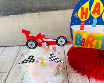 Race Car Cake Topper/Centerpiece Birthday Party Boys Party Decor Photo Prop